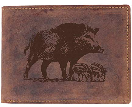 Greenburry Vintage Herren Leder Geldbörse Portemonnaie Braun 12,5x8,5x2,5 cm