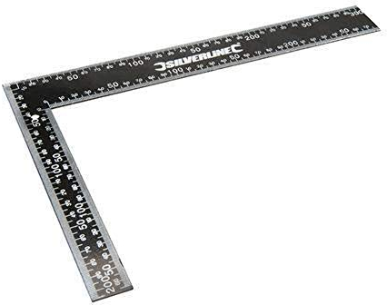 Silverline 748872 Équerre en acier pour charpentier Longueur 300 mm Largeur 200 mm