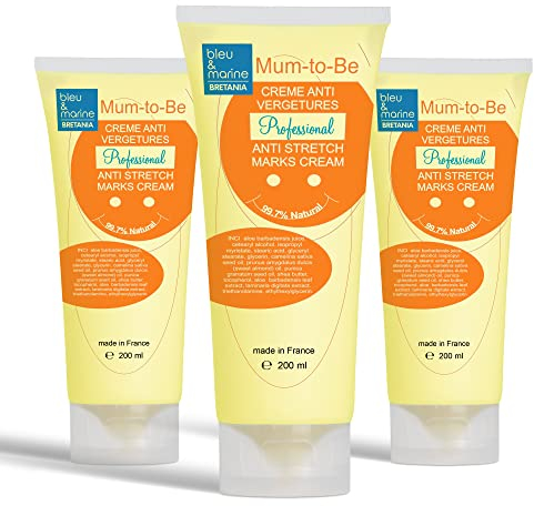 Crema Anti-Estrías Embarazo | Aloe Vera Puro, Aceite Almendras, Vitamina E, Manteca Karité | Regeneradora Cicatrices | Hidratante y Reparadora 3x 200 ml