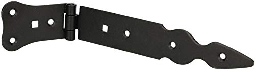 KOTARBAU ® Charnière 200 mm Charnière de porte Charnière de portail En acier inoxydable Noire Solide