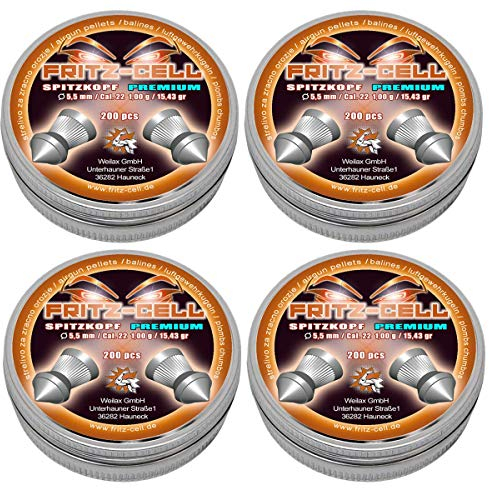 4 x 200 Spitzkopf Special Diabolos 5,5mm Fritz-Cell für Luftgewehr Luftpistole