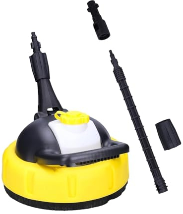 Nettoyeur de terrasse Brosse rotative,Brosse de Nettoyage Rotative pour Série Karcher K2, K3, K4, K5, K6,K7 pour Toutes Surfaces,pour Laveuse à Pression T-Racer,Nettoyeur Haute Pression (Jaune)