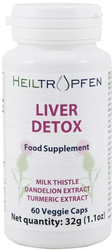 Liver Detox | disintossicanti per il fegato | 60 capsule vegetariane | Integratore Alimentare | Heiltropfen®