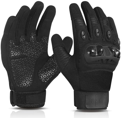 WESTWOOD FOX Gants de Moto pour Hommes et Femmes, Gants de Moto Respirants à écran Tactile pour Le vélo de Route, Le VTT, la Course, Le Cyclisme, la randonnée, la Course de Motocross. (Noir, M)