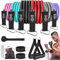 Zacro Juego de 6 Bandas de Resistencia, Juego de 6 Bandas de Resistencia, Bandas de Fitness con asa, Correas de Tobillo, fijación de Anclaje para Puerta, Bolsa de Transporte, Bandas de Fitness para