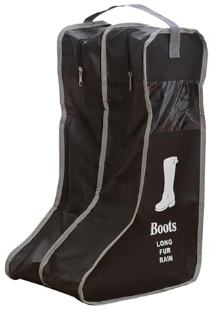 Milageto Custodia Elegante per Stivali Da Viaggio in Tessuto Resistente, 28 cm x 25 cm x 46 cm Nero