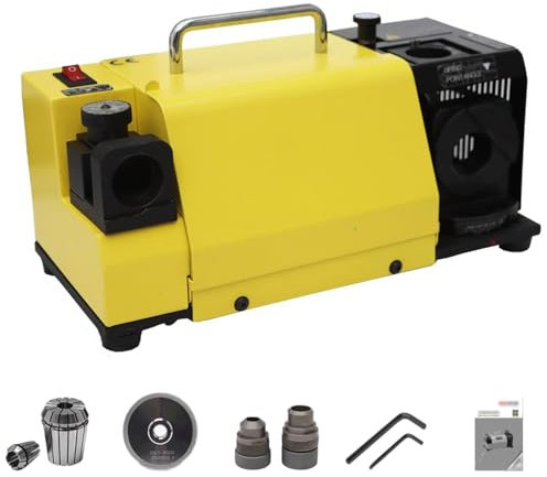 LZDOYY MR-20G Bohrerschärfer und -Schleifer 18 Spannzangen Bohrerschleifmaschine Tragbarer Schleifschärfgerät Bitschärfer,CBN