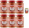 Mutti Pesto Rosso Pomodori Rossi Rotes Tomatenpesto Pasta Sauce 100% italienische Tomate Glas 6x 180g Würzsaucen mit Mandeln, Tomaten, getrockneten Samen und Grana Padano + Italian Gourmet polpa 400g