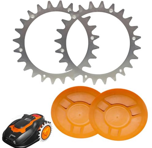 Spikes für Worx Landroid S/M, Edelstahl Mähroboter Spikes mit Einzigartigem Zentriersystem für Modell Worx S/M Traktionsverbesserung für Roboter-Rasenmäher - Roboter-Rasenmäher Radgröße 205 mm