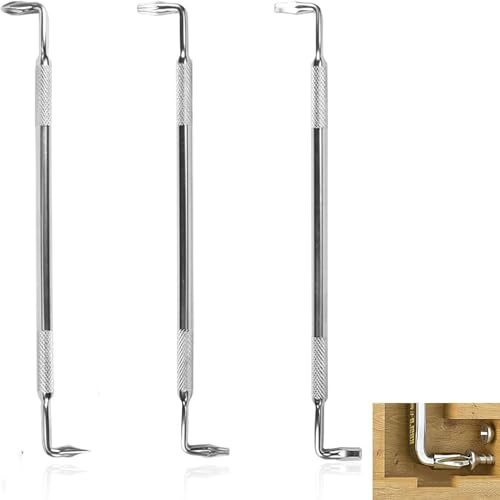 3 cacciaviti a doppia testa tipo Z, cacciavite angolare da 175 mm, cacciavite angolare esagonale, prugna intorno alle viti angolari, cacciavite angolare per lavori in spazi ristretti (argento 1)