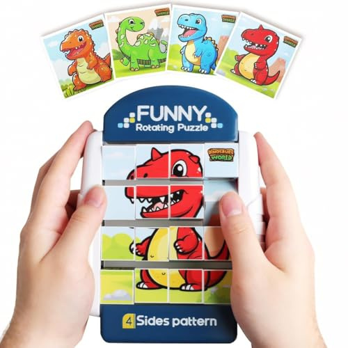 KIRZAX Juguete Rompecabezas 4 en 1,16 Piezas de Juego de Viaje,Puzzle 3D Niños,Puzzle de Cubos 3D para Niños Rompecabezas Regalo para Niños de 2 3 4 5 6