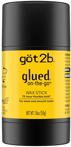 got2b glued on-the-go wax stick, 1.8oz, sleek and slick styles, style your hair without the crunch, helps control frizz