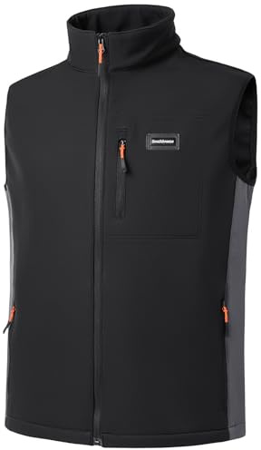 Voyagile Chalecoo Softshell para hombre Chaqueta sin Mangas con Forro Polar Chaleco cálido con cremallera y bolsillos