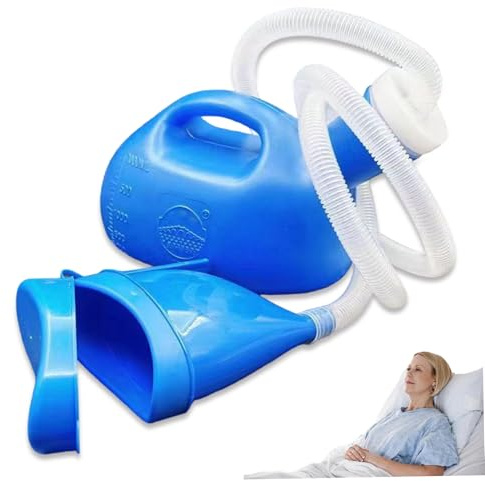 Bouteille d'urine 2000 ml Urinoirs de chevet pour hommes Urinoir féminin en plastique Unisexe Réutilisable Long Tube Urinoir portable pour hommes Patients alités Voyage en voiture