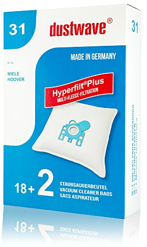 Megapack - 20 Staubsaugerbeutel passend für Miele - S 771 / S771 von dustwave® Markenstaubbeutel - Made in Germany + inkl. Microfilter