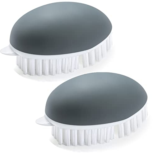 2 pennelli per verdure, spazzola per verdure con setole flessibili e dure, per alimenti, seta di mais e carote, con rimozione di puntini