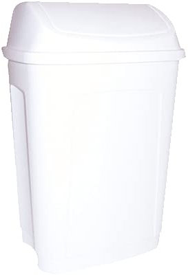 PRODIFA Poubelle Swing 25L Blanc Avec Couvercle Basculant