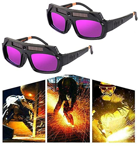 TEAMWILL 2PACK Welding Welder Glasses Mask Solar Auto Darkening Helmet Eyes Goggle Anti-glare