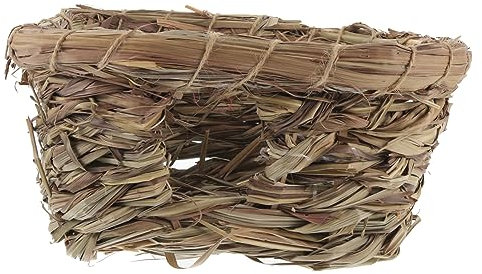 iplusmile 1 Stück Versteck Aus Gewebtem Heu Für Schweine Im Handgewebten Stil Zum Schlafen Handgewebte Tiere Zum Spielen Kaninchen Rattengras Und Seegras Hamster Pastorales Naturstroh Aus