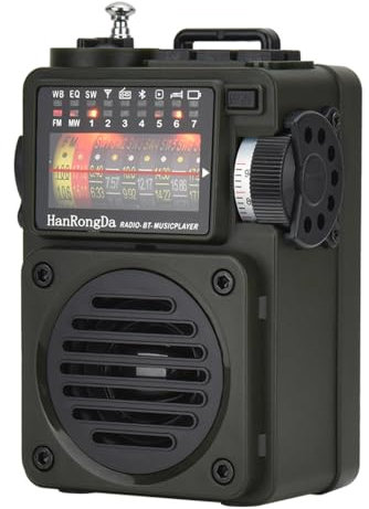DollaTek HRD-700 Mini radio rétro de poche Bluetooth 10 bandes AM FM SW Radio numérique rétro rechargeable