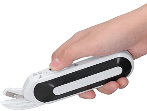 Ciseaux électriques, Ciseaux électriques Portables sans Fil, 2 Modes D'alimentation, Ciseaux électriques avec Lame en Métal, Couvercle de Ciseaux pour Couture, Tapis, Cuir,