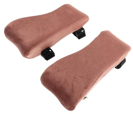 ELAYARD 2 Pezzi Cuscini Imbottiti per Braccioli Sedia Ufficio Copertura Morbida in e Poliestere Protezione Rimovibile e Lavabile per Comfort Ergonomico al Braccio Marrone
