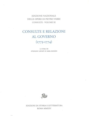 Consulte e relazioni al governo (1773-1774)