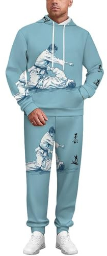 Japanese Judo Sweatsuits for Women Men Hoodies Pullover Tracksuit Set Lounge Sets Outfits XL