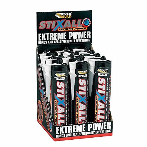 12 x White Everbuild Stixall MS Polymer Grab Sealant Adhesive - 290ml