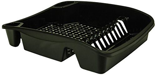 Whitefurze Dish Drainer, Plastic, Black, Large