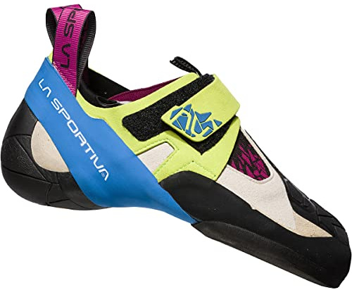 LA SPORTIVA Skwama klätterskor för kvinnor, klätterskor, Beige blå grön, 37 EU