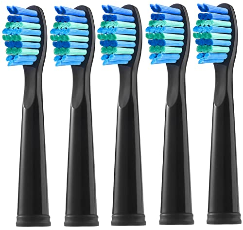Teeteck 5er Pack Ersatzbürsten für Fairywill 507/508/515/551/917/D7/D8/959, Fairywill Zahnbürstenaufsatz, Medium Borste Zahnbürstenkopf