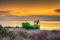 adrium Acryl-Bild 120 x 80 cm: Fischerboote am Ostseestrand bei Sonnenaufgang in Gdynia Orlowo, Polen (141958907)