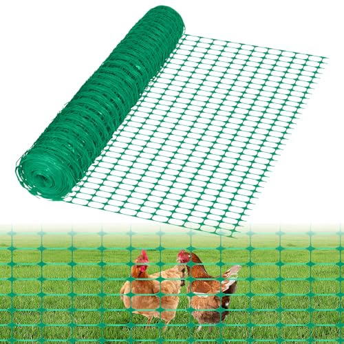 LZQ Skyddsnät 30 m x 1 rulle byggstaket, stängsel av plast, rullat avgränsningsstaket, stängsel med nät, varningsstaket, mobilt staket, hönsstaket, fjäderfästaket, grönt