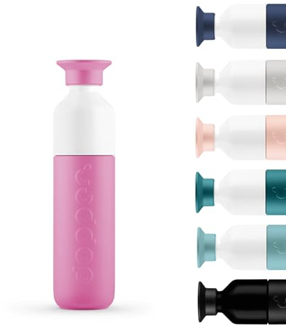Dopper Insulated Pelican Pink Thermosflasche 350ml - Doppelwandig, auslaufsicher, hält 24h kalt/9h heiß - Edelstahl Trinkflasche - Thermobecher - Kaffeebecher - Wasser, Tee