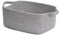 TIMEYARD Aufbewahrungskorb, Geschenkkorb Leer, Baumwolle Organizer Korb für Handtücher, Snacks, Hundespielzeug, Korb für Decken, Korb für Regal, Wohnzimmer, Kinderzimmer, 33 x 25 x 12 cm, Grau