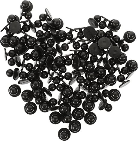 TEMPNAP 100pcs Einheitliche Knöpfe Des Kochs Kleiderfixierer Zierknöpfe Zum Nähen Bewegliche Jackenknöpfe Kochknöpfe Für Kleidung Nieten Für Kleidung Knöpfe Für Strickwaren Plastik Black