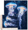 1000-teiliges Sternenquallen-Puzzle mit leuchtenden Partikeln, 68,6 x 50,8 cm, Nacht, Ozean, Fotografie, Kunst