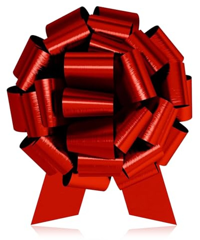 LUYANFX Lazos Grandes para Regalo, 12 Pulgadas Lazo Regalos Navidad, Lazos Regalos para Paquetes, Cinta para Lazo Regalo, para Manualidades, Bodas, Coches, Cumpleaños, Decoración Navideña (A)