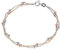 MATERIA Kugel Armkette rosegold Damen - 925 Silber Armband Frauen rose vergoldet 19cm in Geschenk Etui SA-109-Rose