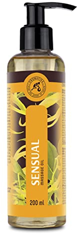 Aceite Masaje 200ml - 100% Natural Ylang Ylang Aceite y Jojoba Aceite para Masaje - Cosméticos Naturales