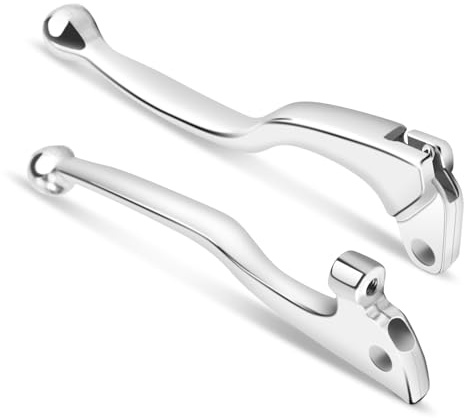 Acouto Motorcycle Clutch Brake Levers for TTR250/YZ80/YZ125/TW200/XT250/TT350/XT350, 1 Pair of Clutch and Brake Lever Handles Set