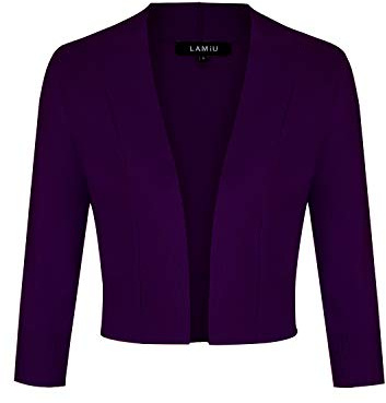 MINTLIMIT Summer Cardigan for Women Vintage 50s Bolero Shrug Cropped Length Cardigan Bright Blue XL