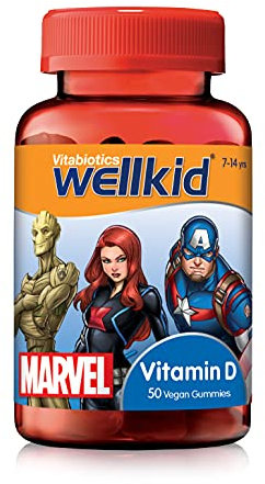 Vitamin D for kids, Chewable Vegan Gummies, Wellkid Marvel