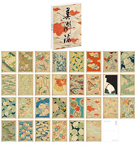 30 PCS 1 Set Japanese Landscape Postcards Set Literary Greeting Cards Blessing Message Card Postcard-Boxed (Art Sea)