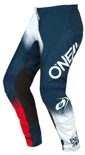 O'Neal E021-0030 Pantaloni Element Racewear V.22 per Adulti/Unisex, Blu/Bianco/Rosso, 30/46