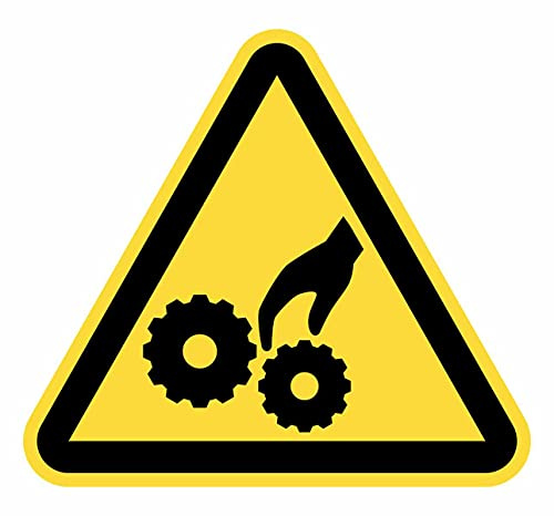 Lot de 15 panneaux adhésifs adhésifs pour avertissement Risque d'accouchement de 4 cm autocollants triangle jaune signalisation dangereuse (4 cm)