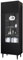 Mirjan24 Vitrine Nakomo 1D, Standvitrine mit Glastür, geriffelte Fronten, B:60 x H:180 x T:40 cm, Vitrinenschrank, Glasvitrine für Wohnzimme, Mehrzweckschrank (Schwarz)
