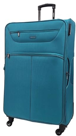 Lightweight Teal X-Large Check in Suitcase 88 x 57 x 32cm Lightweight Soft Shell Luggage