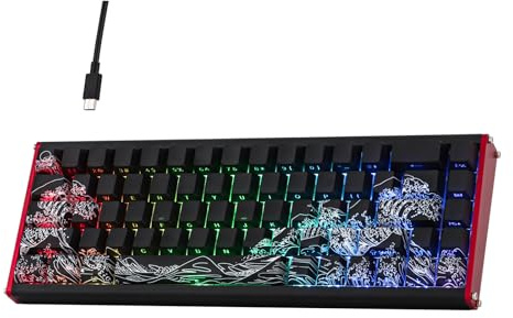 MechLands AJAZZ ALUX68 HE - Tastiera Rapid Trigger Gaming in alluminio, interruttore magnetico, effetto hall cablato, 8K polling, 0,125 ms latenza, RGB (stampa laterale nera)